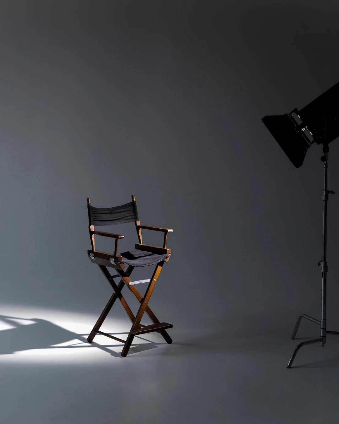 Fotostudio Setup mit Stuhl